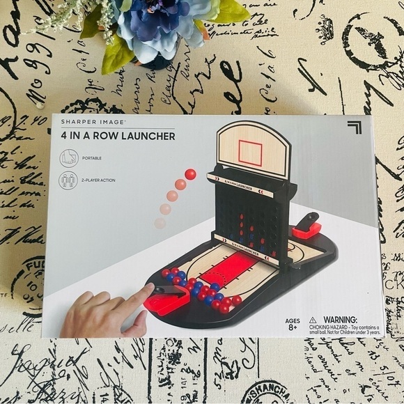 NWT Sharper Image Basketball Connect 4 Launcher 2 Player Table Game - Picture 6 of 8